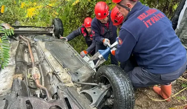 Otomobil Takla Attı: 3 Yaralı