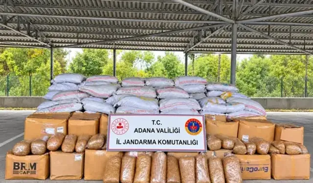 Adana'da 8 Ton Kaçak Tütün Ele Geçirildi