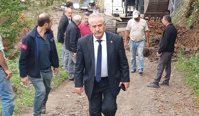 Başkan Hünerci Kelcenli Mezrası’ndaki Yol Çalışmalarını İnceledi