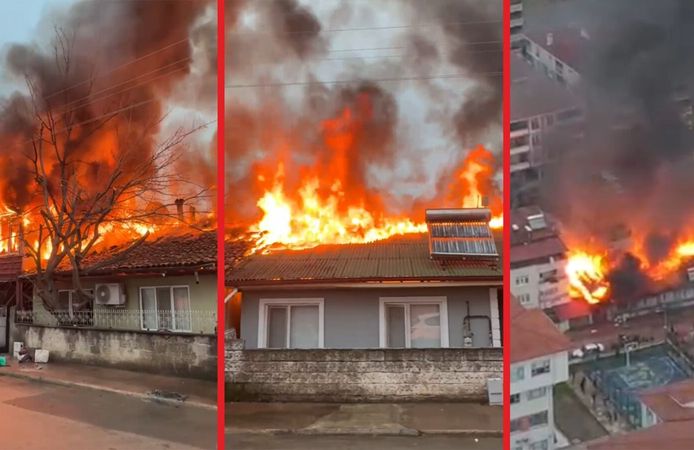 Erbaa’da Yangın: Müstakil Evden Yandaki Eve Sıçradı: Kediler Kurtarıldı!