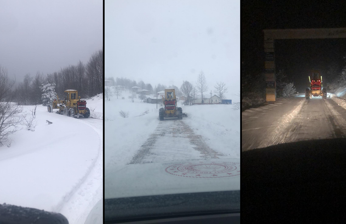 Erbaa’da Yoğun Kar Yağışı: 18 Köy Yolu Ulaşıma Kapandı
