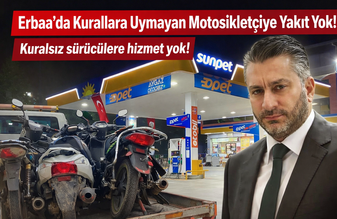 Erbaa’da Bir İstasyon Tarihe Geçti: Kuralsız Motosikletçiye Hizmet Yok