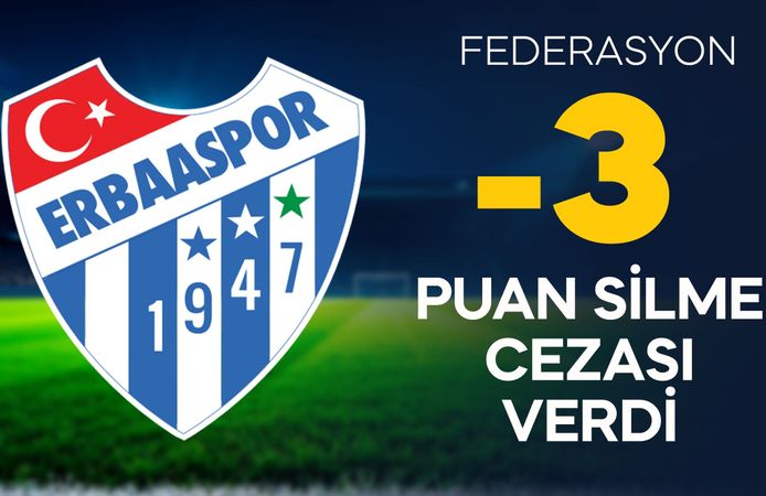 Erbaaspor’a Şok Ceza: 3 Puanı Silindi