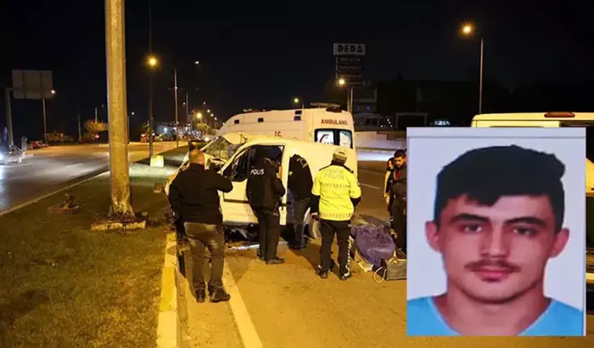 Trafik Levhası Direğine Çarpan Hafif Ticari Aracın Sürücüsü Öldü