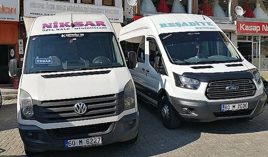 Niksar’da Minibüs Ücretlerine Yeni Yıl Zammı: Tokat Güzergahı 130 TL