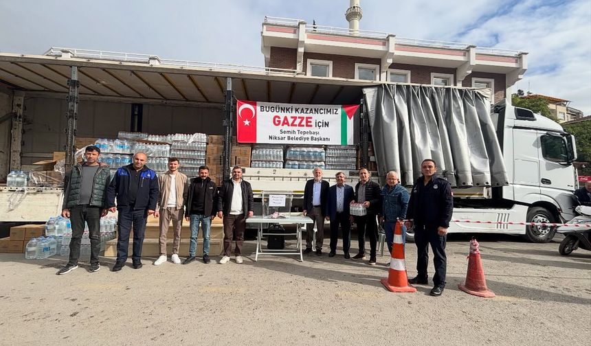 Niksar’dan Gazze’ye Umut: Su Satışıyla Dayanışma Kampanyası