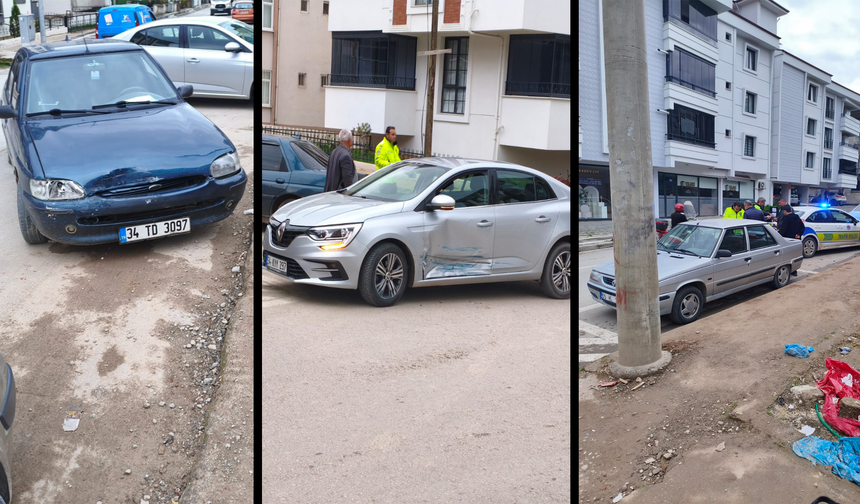 Erbaa’da İki Otomobil Çarpıştı: Yaralı Yok