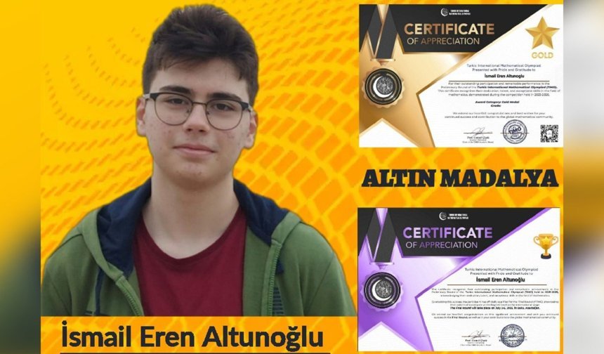 Erbaa’dan Dünya Başarısı: Genç Matematikçi Altın Madalya Kazandı
