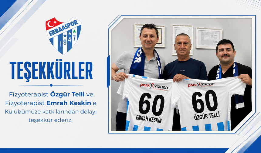Efor Çay Erbaaspor’da Teşekkür Mesajı: Özgür Telli ve Emrah Keskin’e Veda