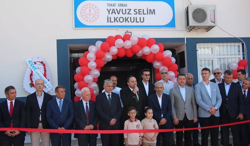 Yenilenen Yavuz Selim İlkokulu Düzenlenen Törenle Ders Başı Yaptı