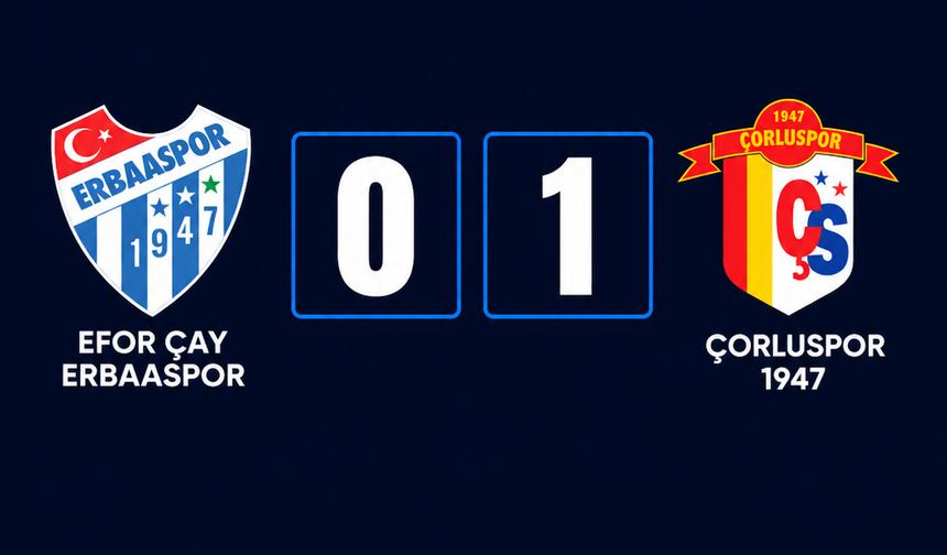 Efor Çay Erbaaspor Evinde Yıkıldı: Çorluspor 1947 Tek Golle Güldü