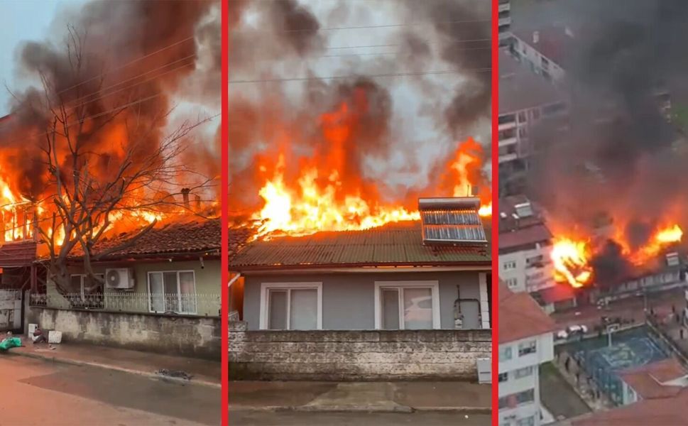 Erbaa’da Yangın: Müstakil Evden Yandaki Eve Sıçradı: Kediler Kurtarıldı!