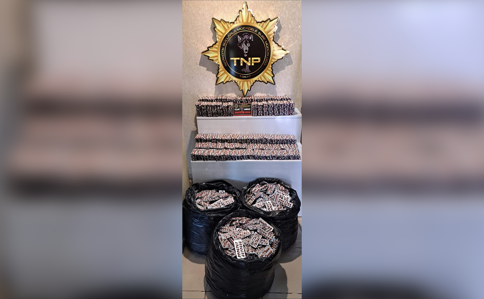 Tokat’ta Uyuşturucu Operasyonu: 55 Bin 440 Sentetik Hap Ele Geçirildi