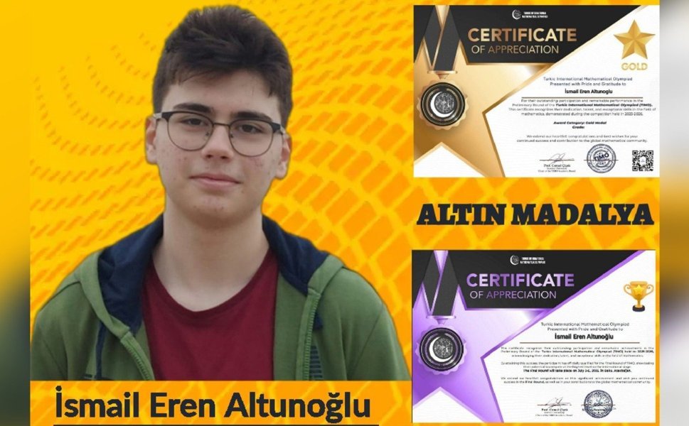 Erbaa’dan Dünya Başarısı: Genç Matematikçi Altın Madalya Kazandı