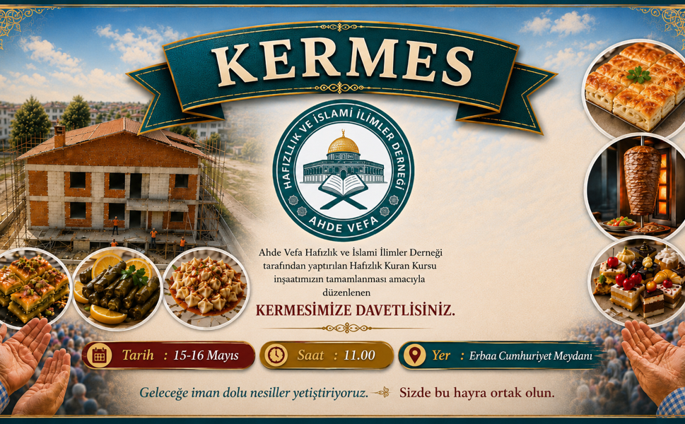 Erbaa’da Hafızlık Kur’an Kursu İçin Kermes Düzenlenecek