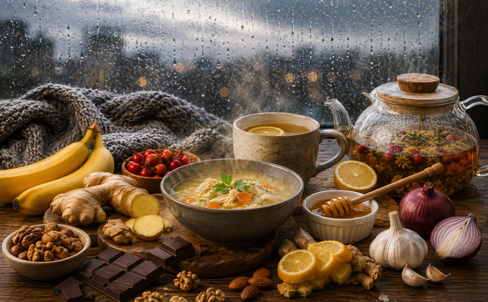 Yağmurlu ve Kapalı Havaların Şifa Deposu: Bu Besinler Vücuda İlaç Gibi Geliyor!