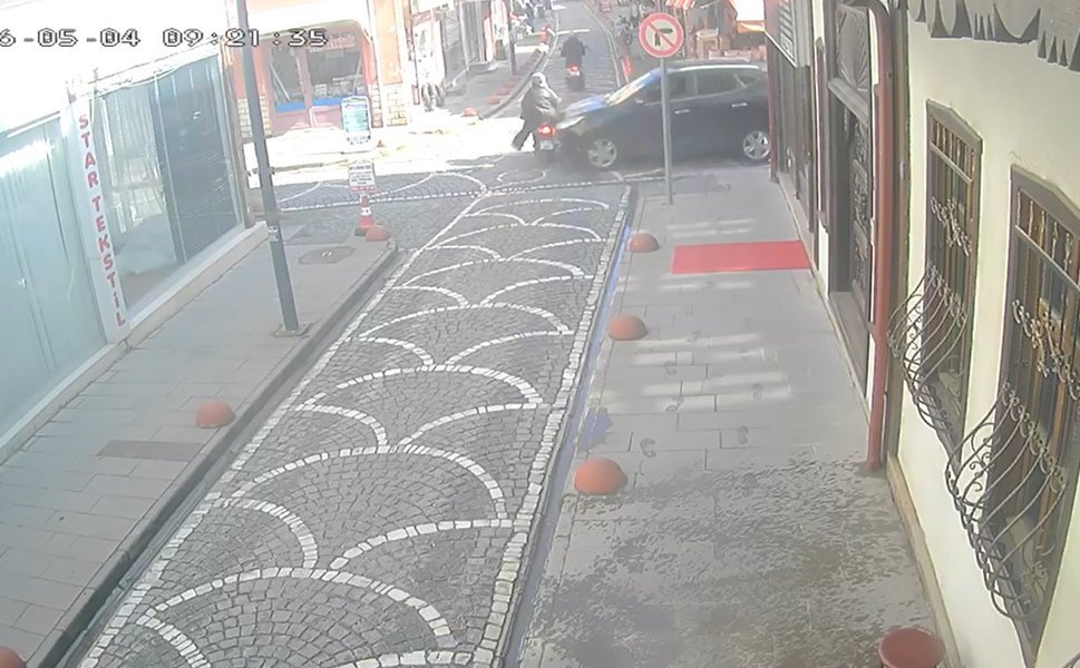 Tokat’ta Cip İle Motosikletin Çarpıştığı Kaza Kamerada