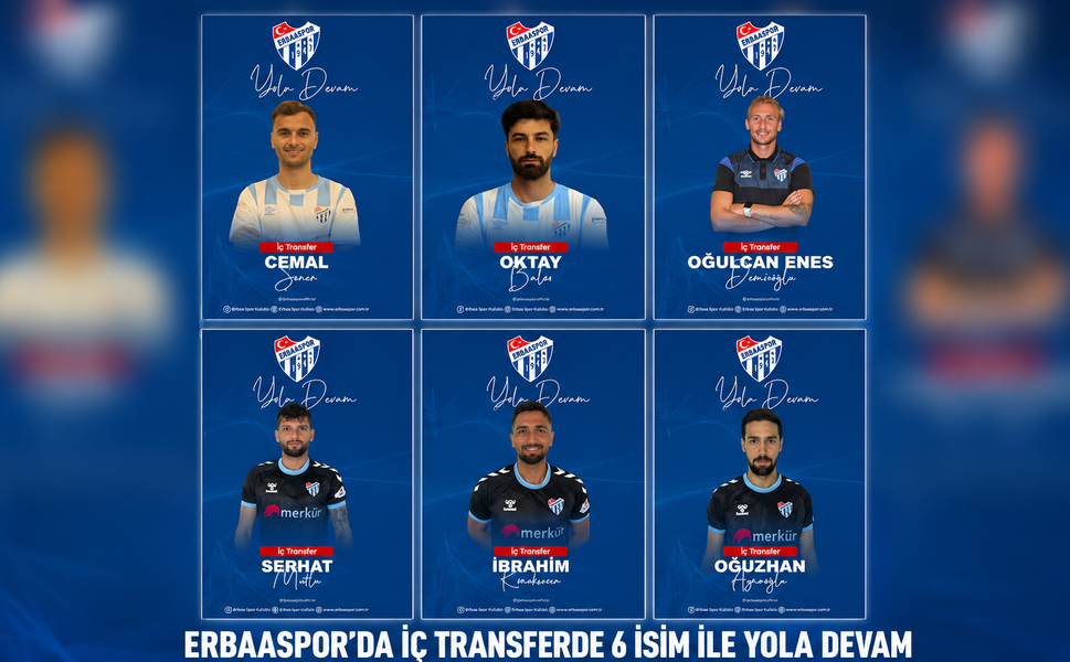 Merkür Jet Erbaaspor İç Transferde 6 İsimle Yeniden Anlaştı