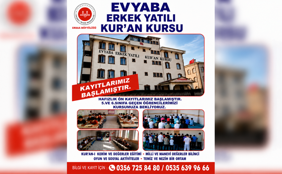 Evyaba Kur’an Kursu’nda Hafızlık Ön Kayıtları Başladı!