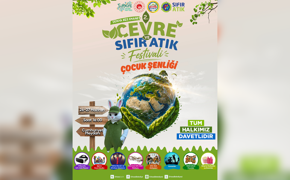 Erbaa’da Çocuklar Çevre ve Eğlence Dolu Festivalde Buluşacak