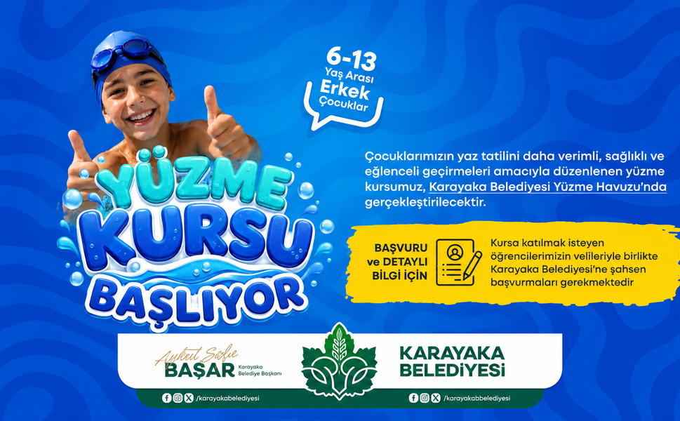Karayaka Belediyesi’nden Çocuklara Yaz Müjdesi: Yüzme Kursu Kayıtları Başladı!