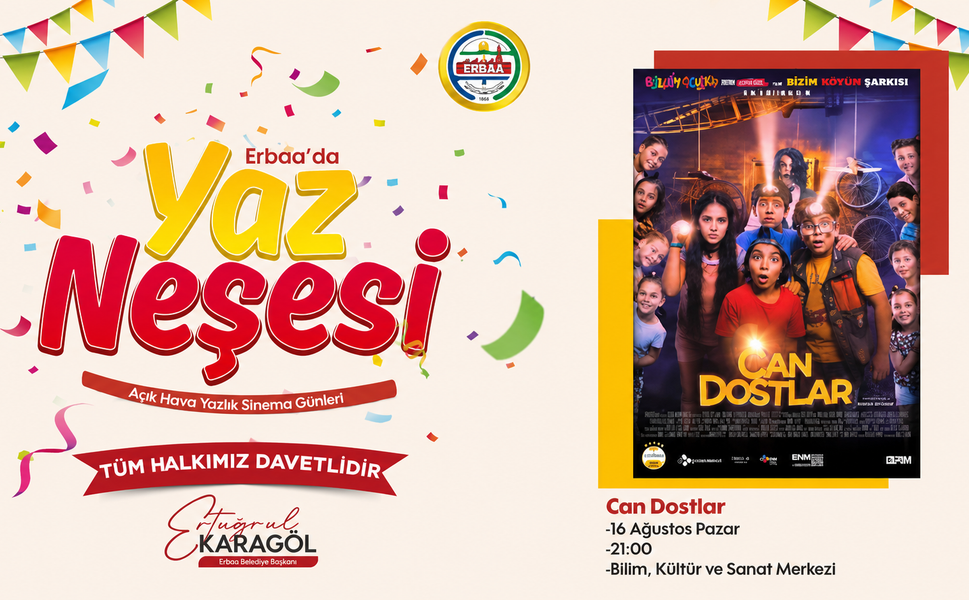 Erbaa Belediyesi’nden Çocuklara Sinema Şöleni: "Can Dostlar" Ekran Başında