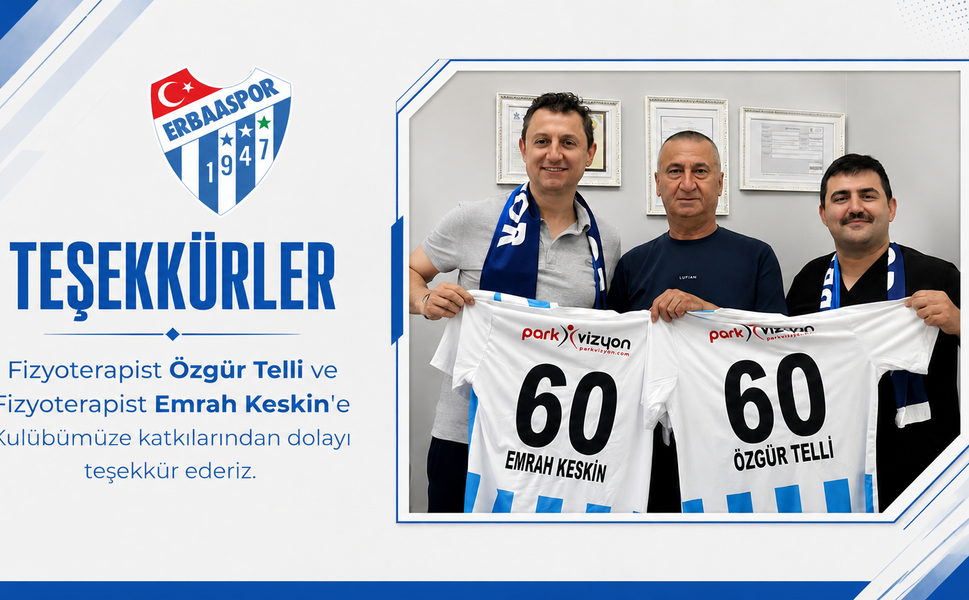 Efor Çay Erbaaspor’da Teşekkür Mesajı: Özgür Telli ve Emrah Keskin’e Veda