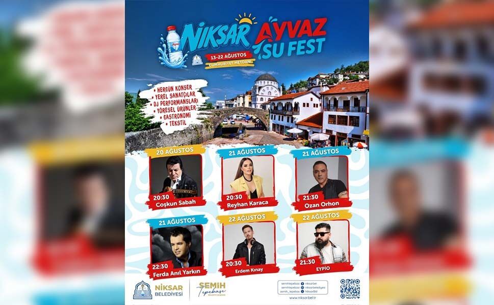 Niksar Ayvaz Su Fest Başlıyor: 10 Gün Boyunca Festival Coşkusu
