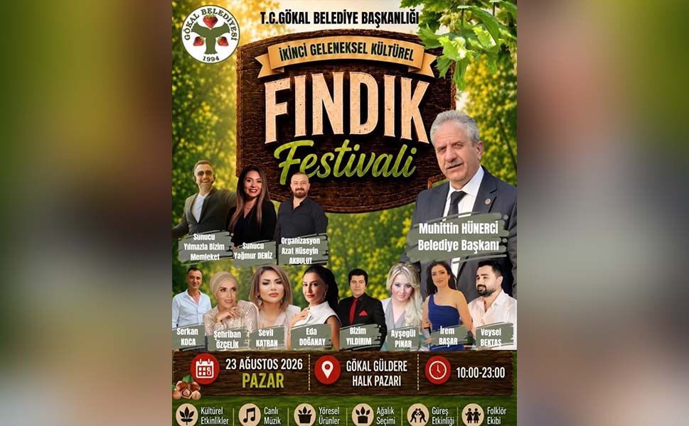 Gökal Fındık Festivali 23 Ağustos'ta Başlıyor