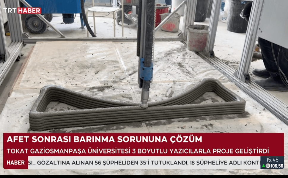 Afetzedeler İçin 3D Yazıcılar Devrede: Togü’den Enkaz Atıklarıyla Hızlı Barınak Projesi