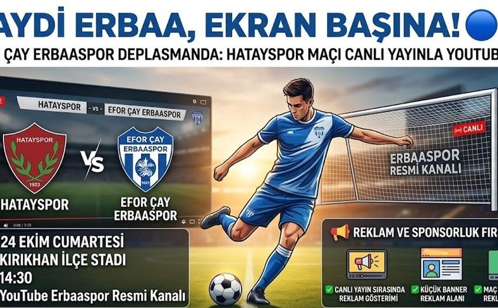 Haydi Erbaa Ekran Başına: Efor Çay Erbaaspor Deplasmanda Galibiyet Peşinde!