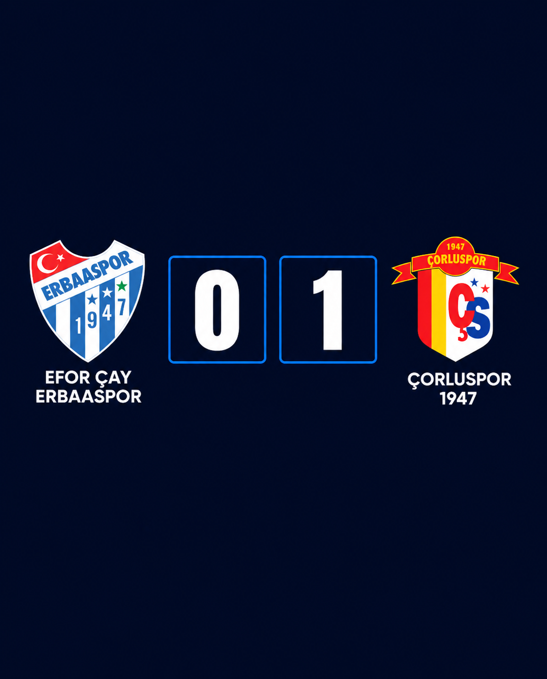 Efor Çay Erbaaspor Evinde Yıkıldı: Çorluspor 1947 Tek Golle Güldü